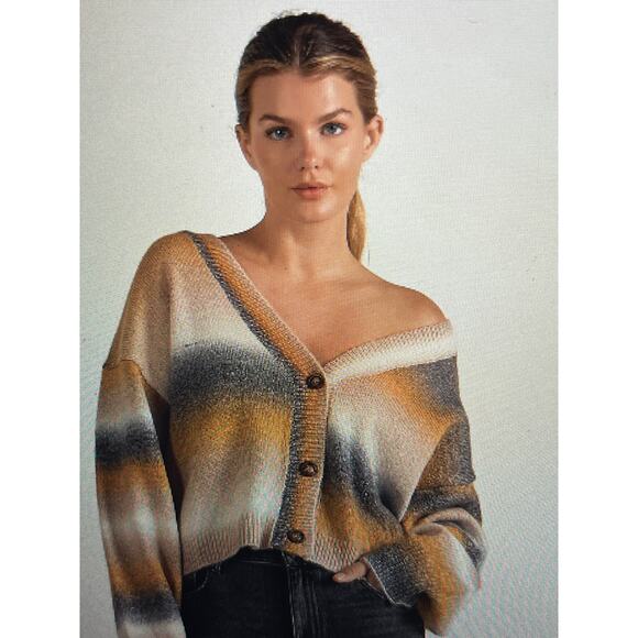 Elan Spacedye Oversized Boyfriend Cardigan NWT MSRP $95 - Picture 2 of 4